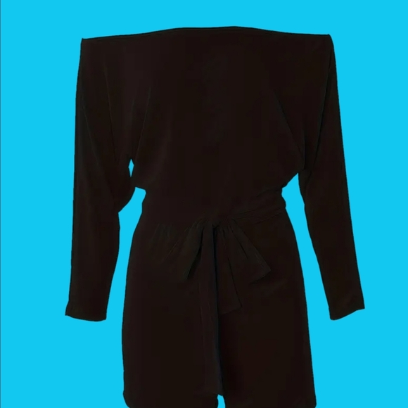 Off-Shoulder Black Romper - Picture 2 of 4